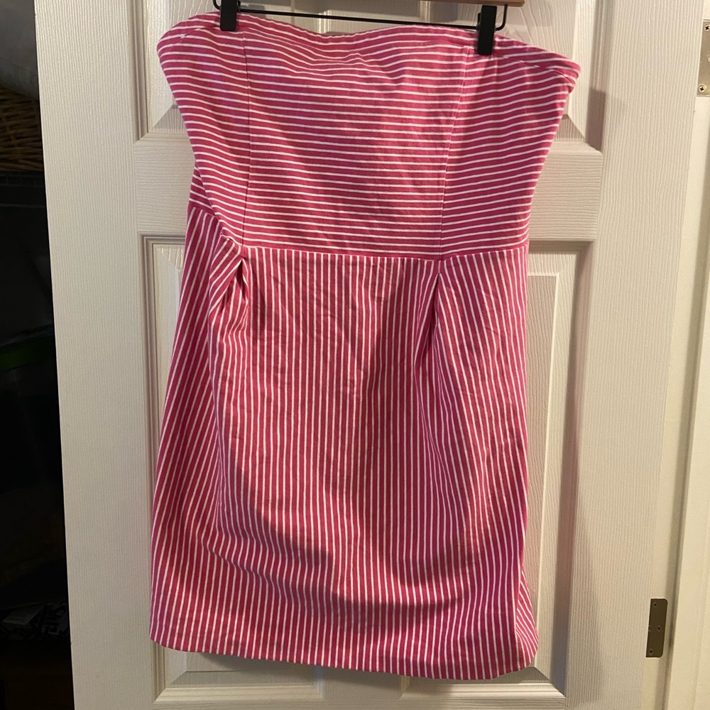 Women’s strapless dress pink and white stripes Old Navy XXL